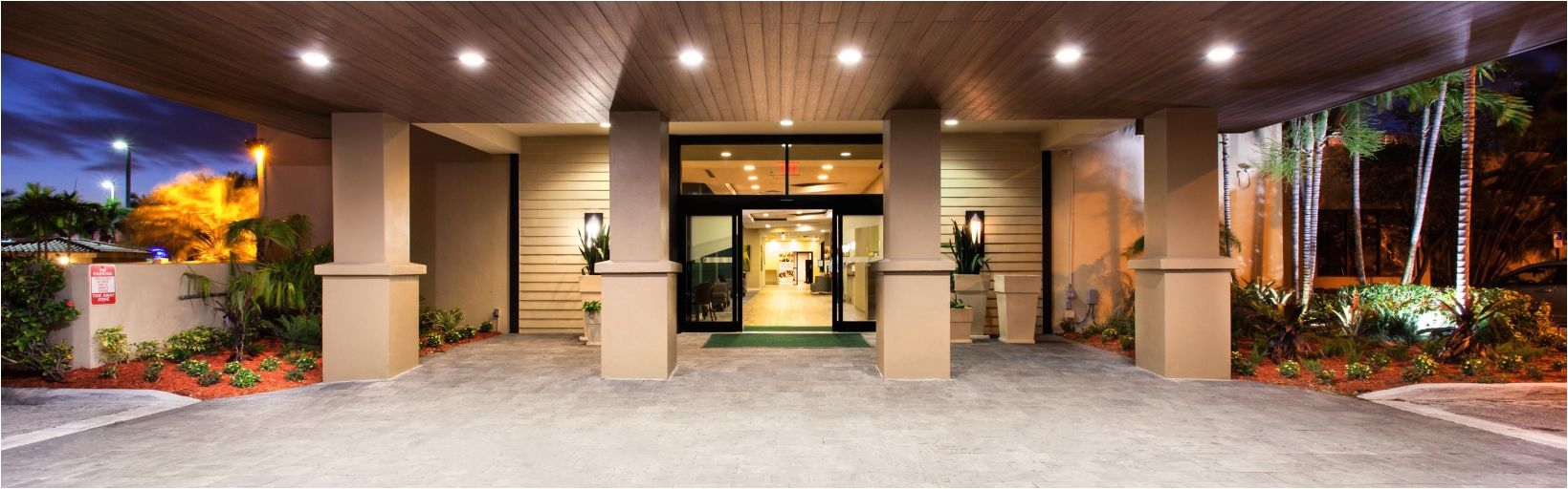 our spacious portico will allow for a fast easy check in