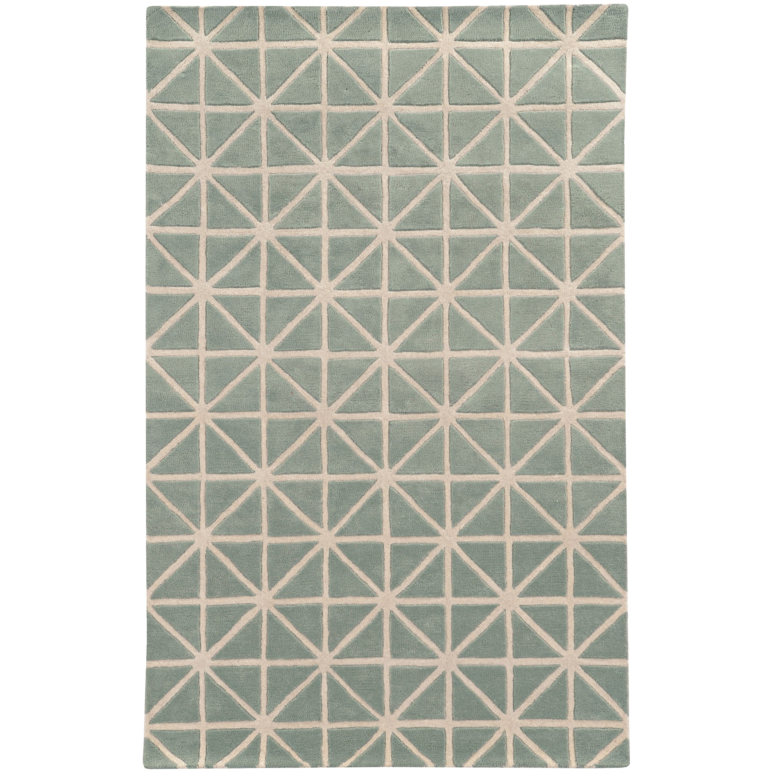 pantone universe hand crafted wool triangle grid work grey ivory rug 10 x 13 10 x 13 size 10 x 13