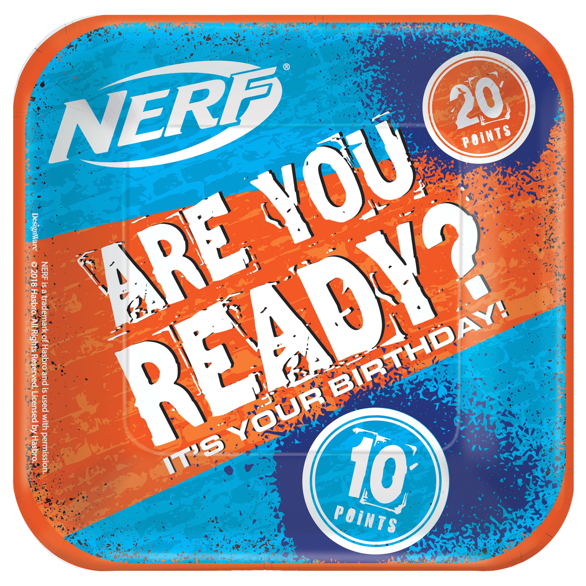 nerf deluxe square dessert plates 8 pk