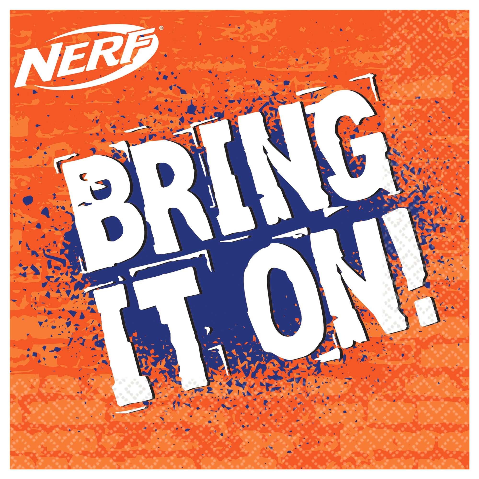 nerf lunch napkins 16 pk