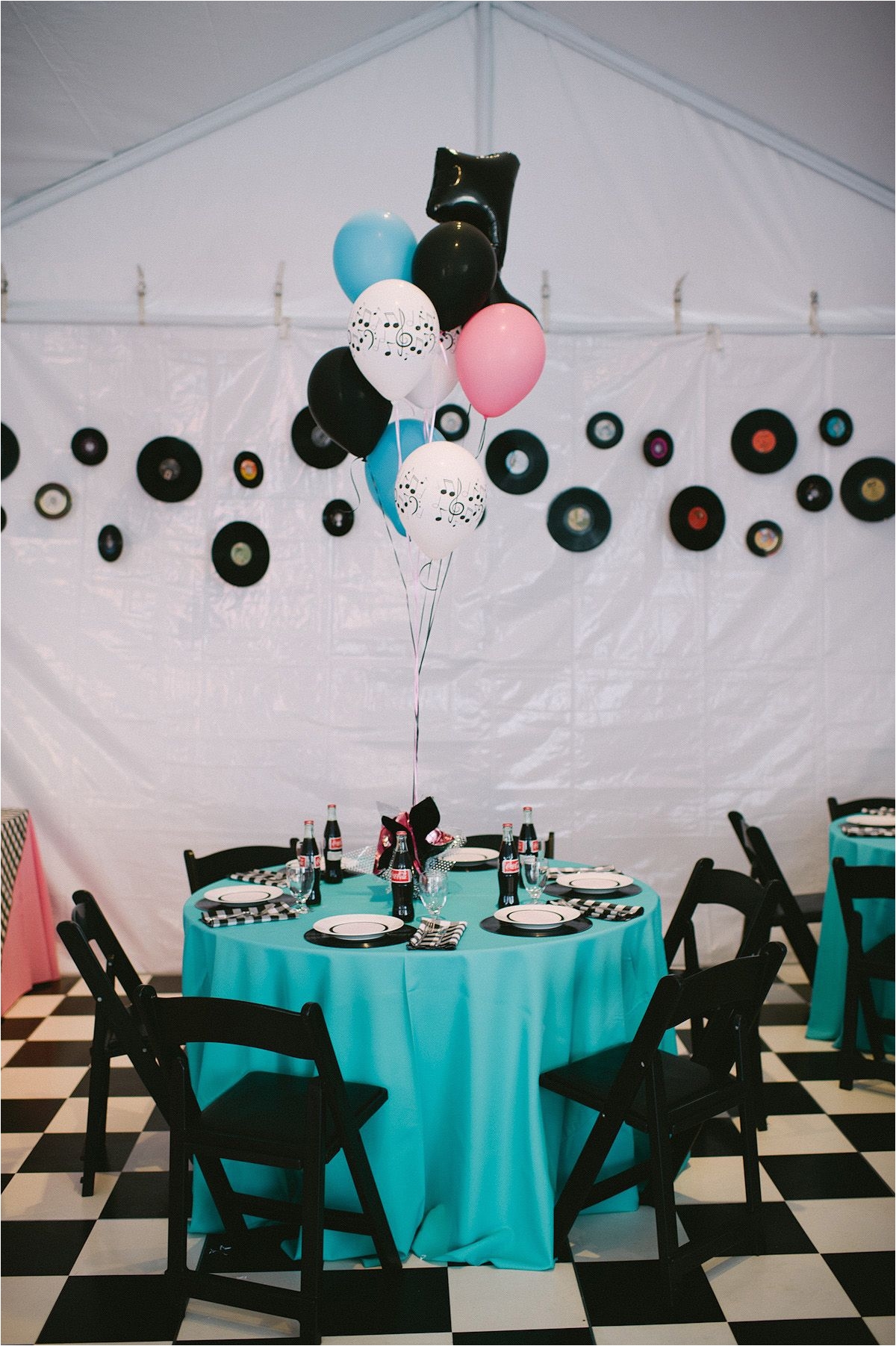 wedding event tablescape 1950 s theme