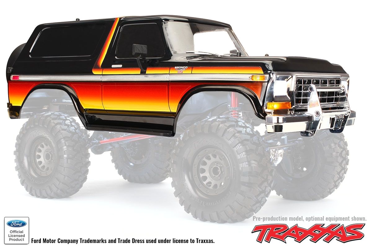 traxxas 8010a ford bronco sunset painted body for trx 4