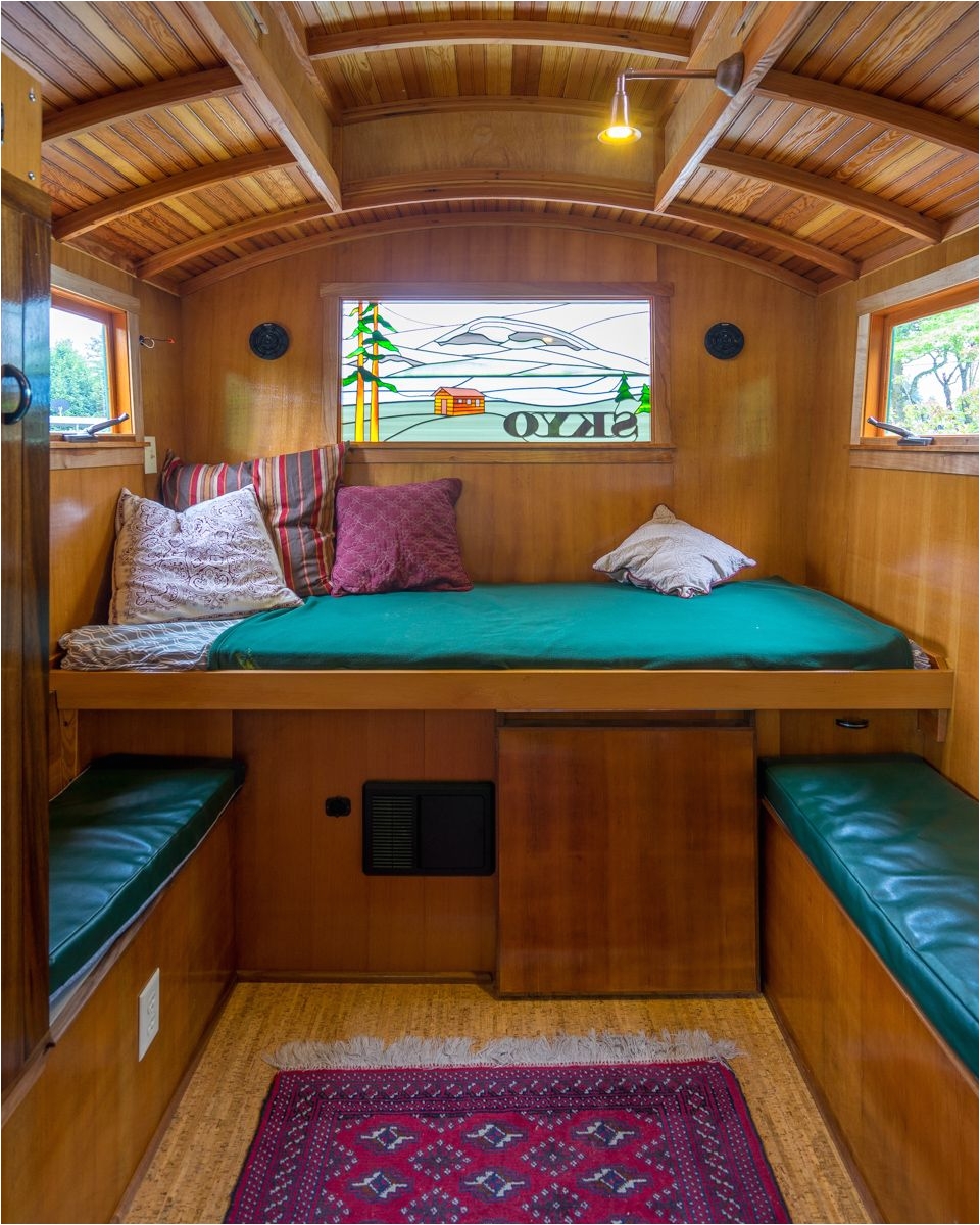 small camper interior design russ s gypsy wagon with twin bed