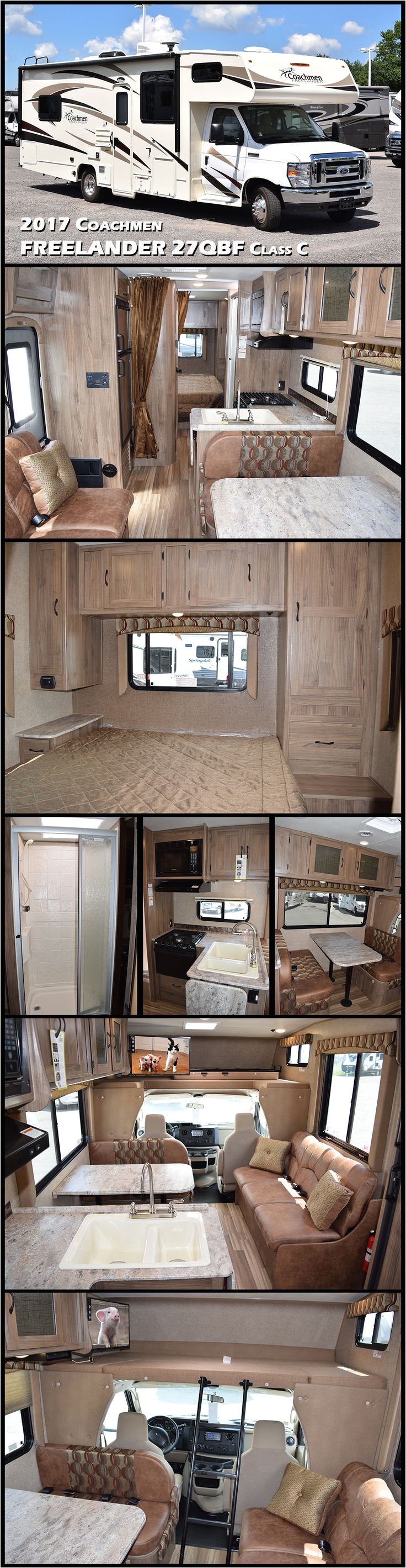 this 2017 coachmen freelander 27qbf class c motorhome offers you all the good stuff