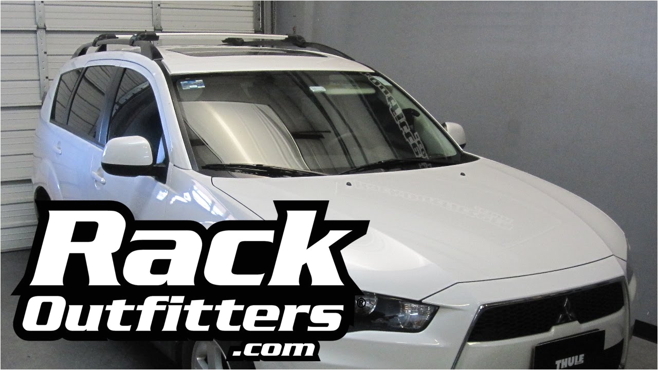 mitsubishi outlander thule silver aeroblade edge base roof rack 07 13 by rack outfitters