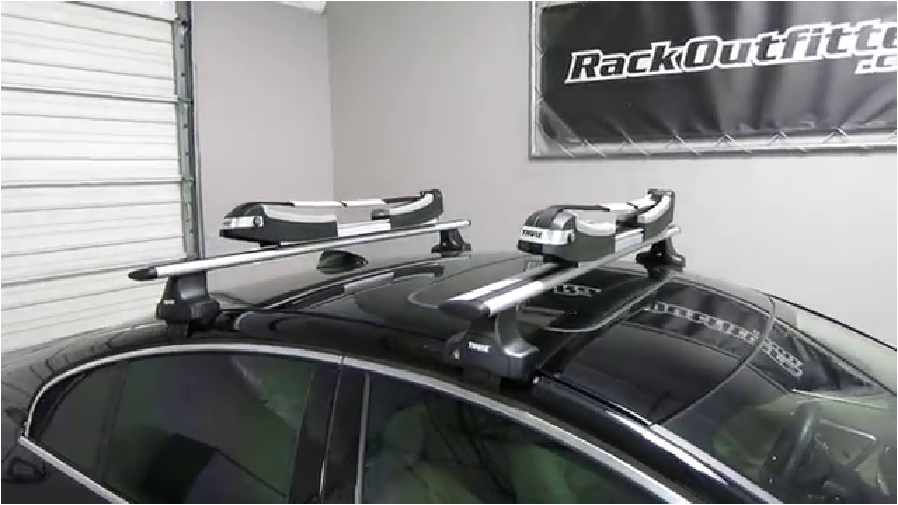 volvo s60 thule silver aeroblade roof rack with thule 810 sup taxi by rack outfitters