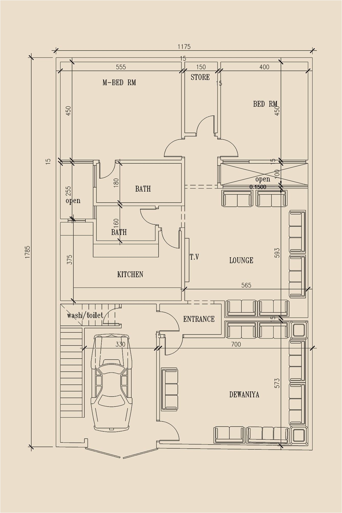 8 marla single story house plan by 360 design estate