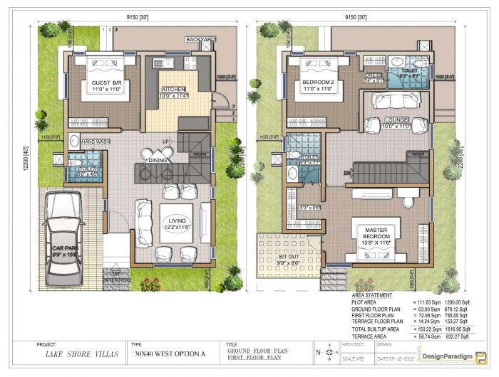 20×40 House Plans West Facing 20 40 Duplex House Plan 3 Bedroom Duplex ...