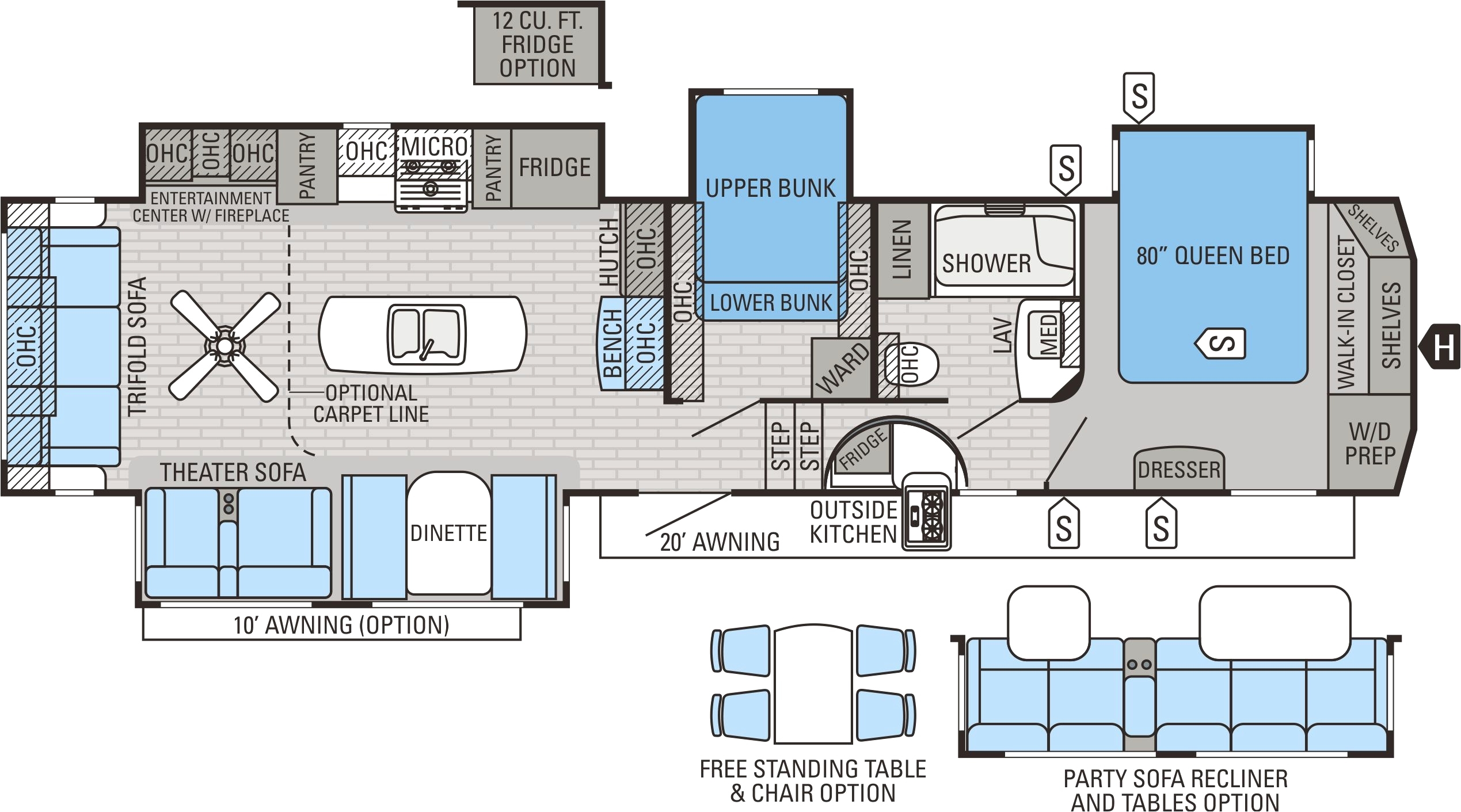 fifth wheel rv floor plans 2 bedroom 5th wheel floor plans google search