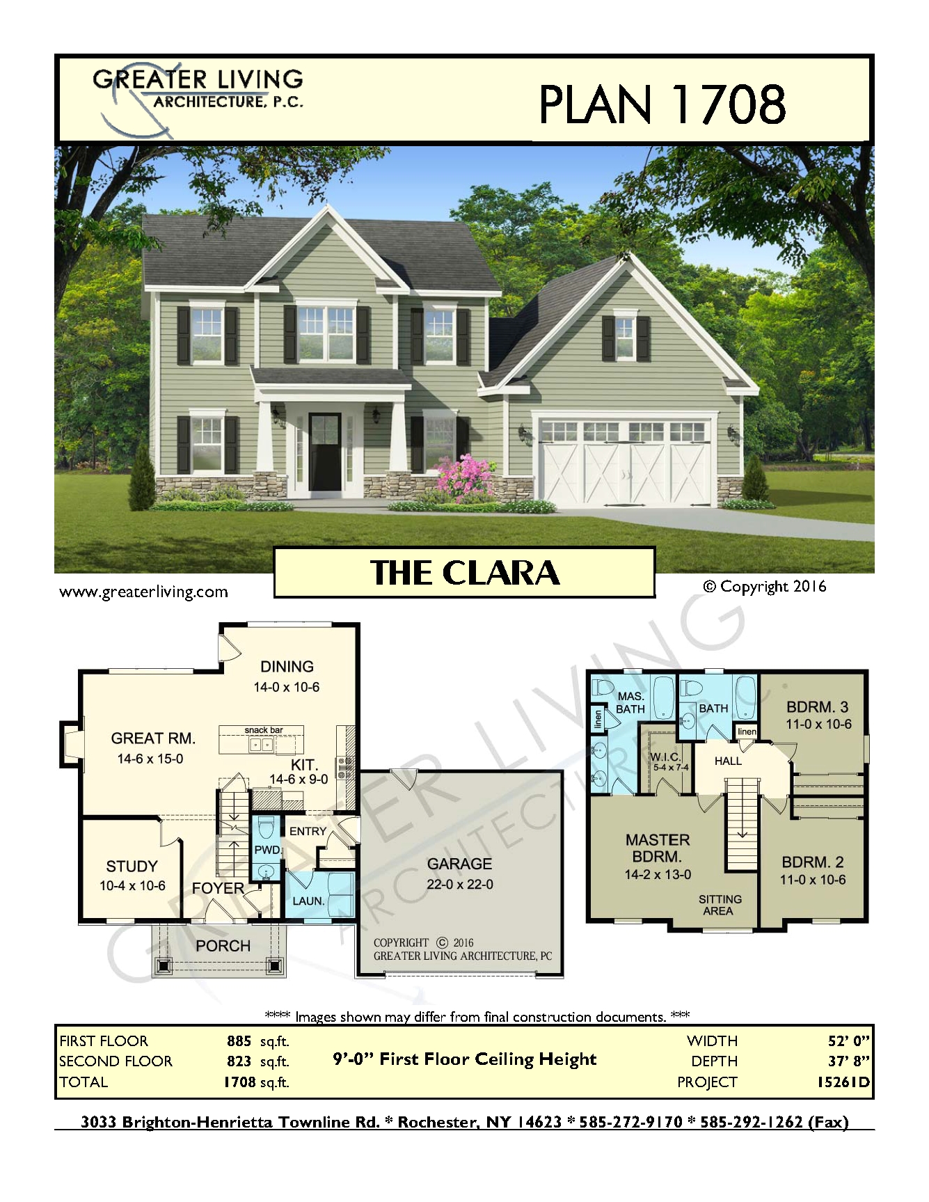 plan 1708 the clara two story house plan greater living architecture residential architecture