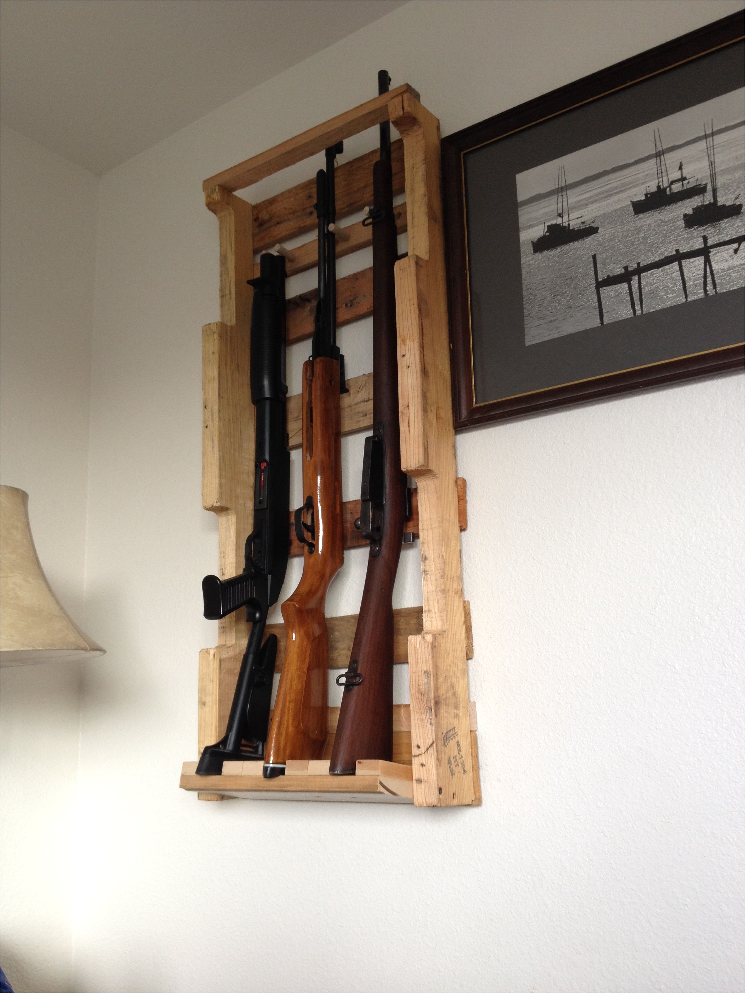 3 Gun Rack for Wall Pallet Gun Rack Pallets Pinterest Pallets Guns and Pallet