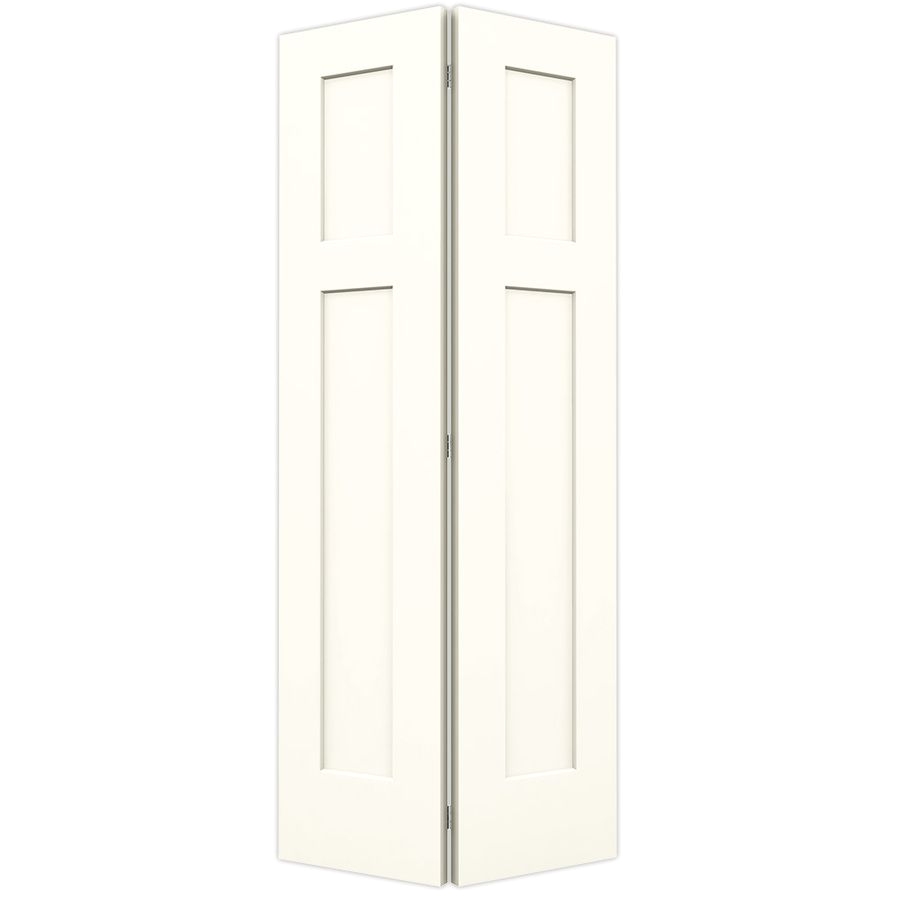 jeld wen white hollow core 2 panel square bi fold closet interior door common 36 in x 80 in actual 35 5 in x 79 in