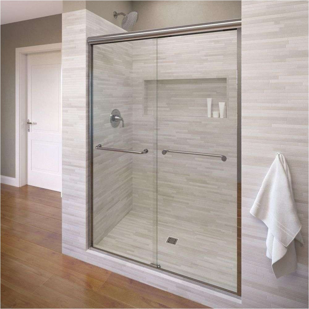 basco shower doors elegant basco infinity 47 in x 70 in semi frameless sliding shower door in