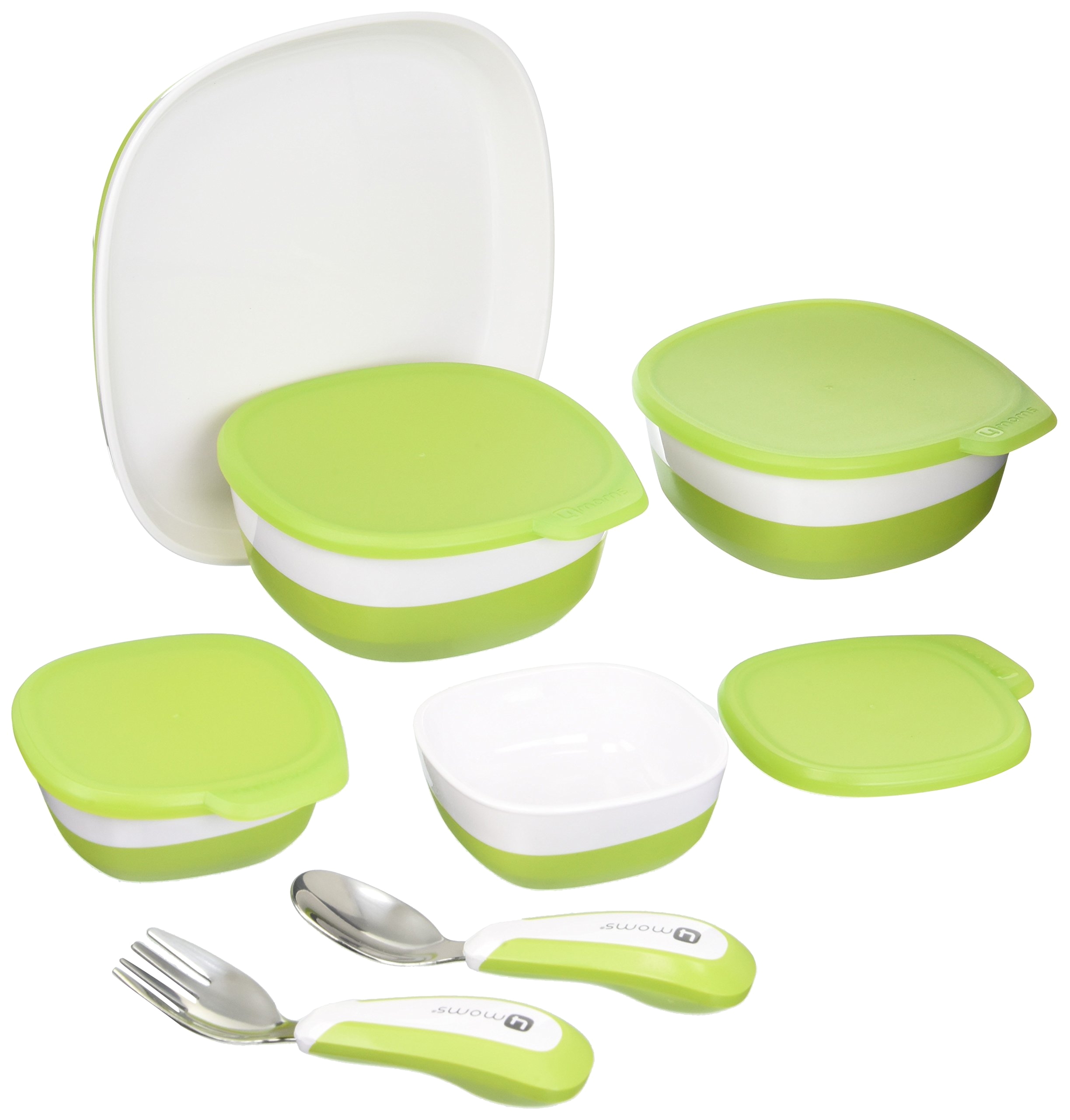 4moms high chair magnetic plate bowls and utensils feeding set dishwasher safe