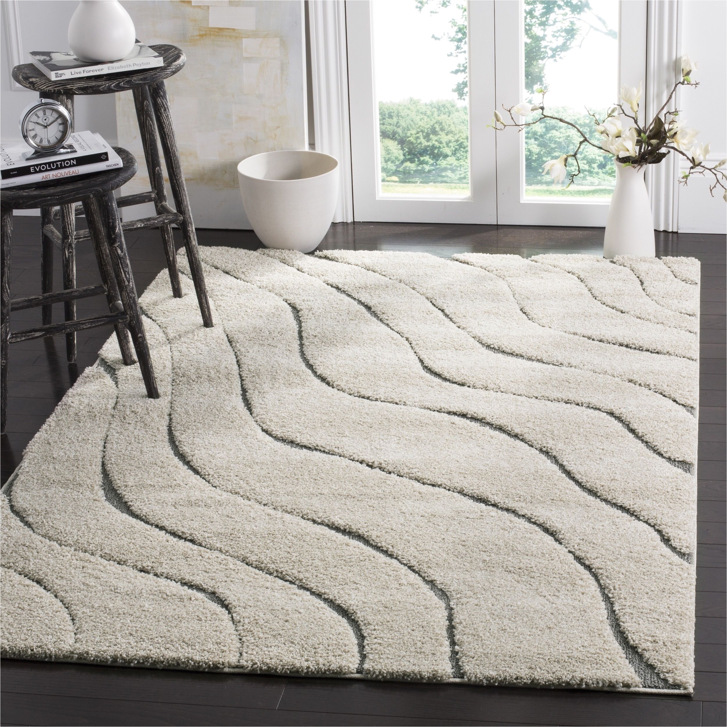 safavieh florida ultimate shag contemporary cream ivory grey area rug 5