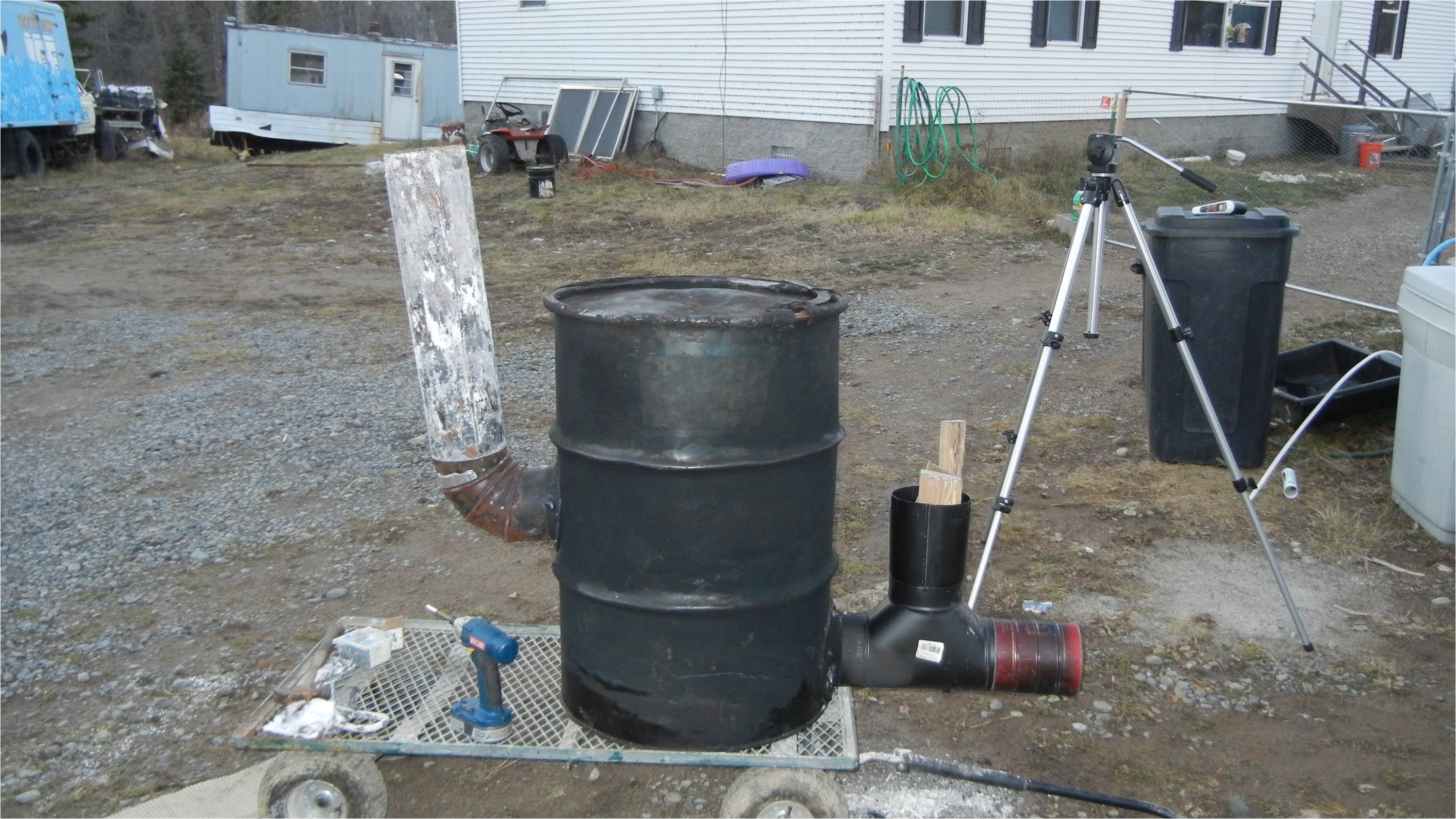 55 gallon drum fireplace