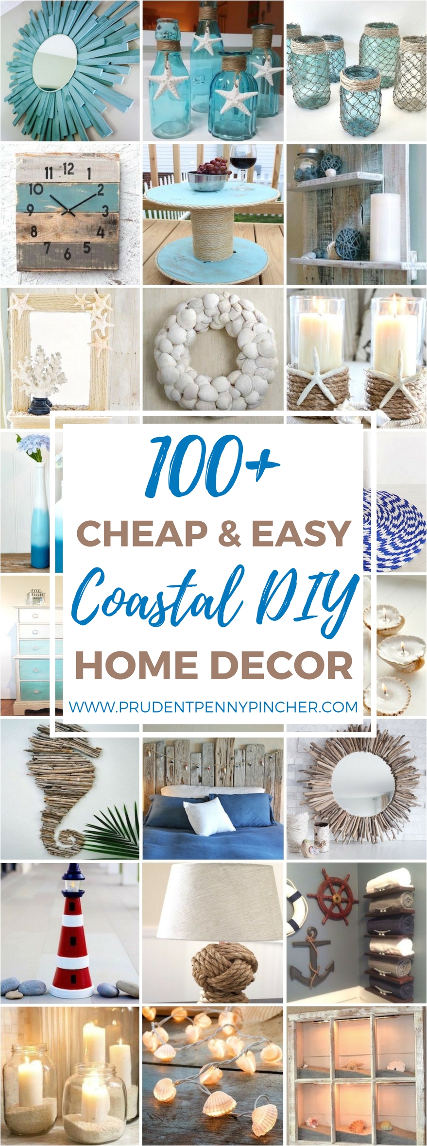 here is a round up of the best cheap and easy coastal diy home decor projects on the internet so that you can bring some of the beach to your home