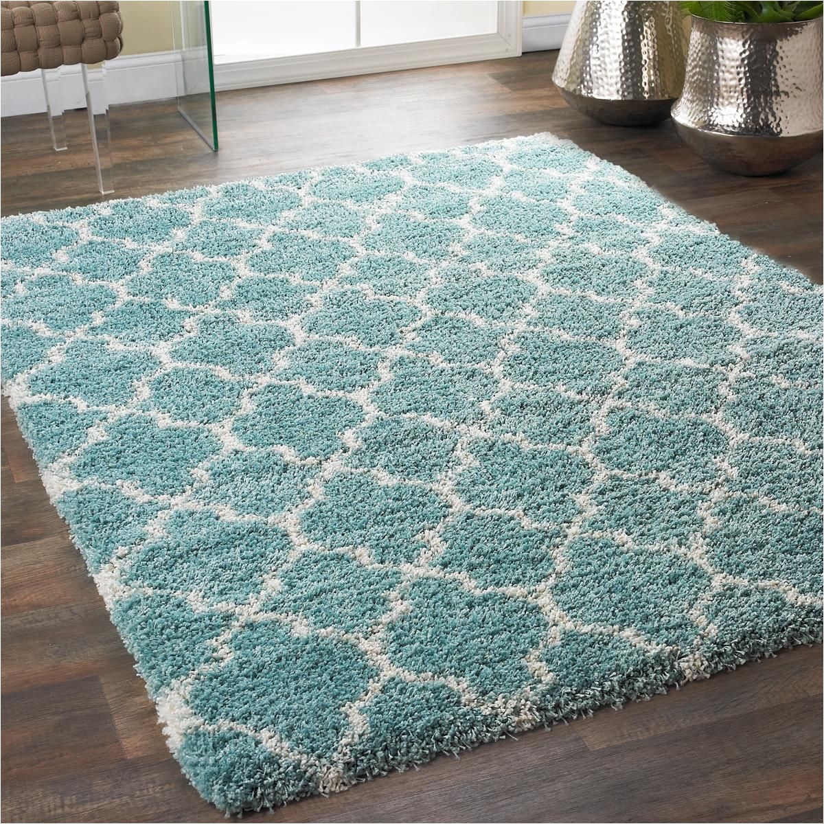 lofty trellis plush area rug sink your toes into this plush rug and enjoy the softness underfoot with eye catching style from a classic trellis pattern in a