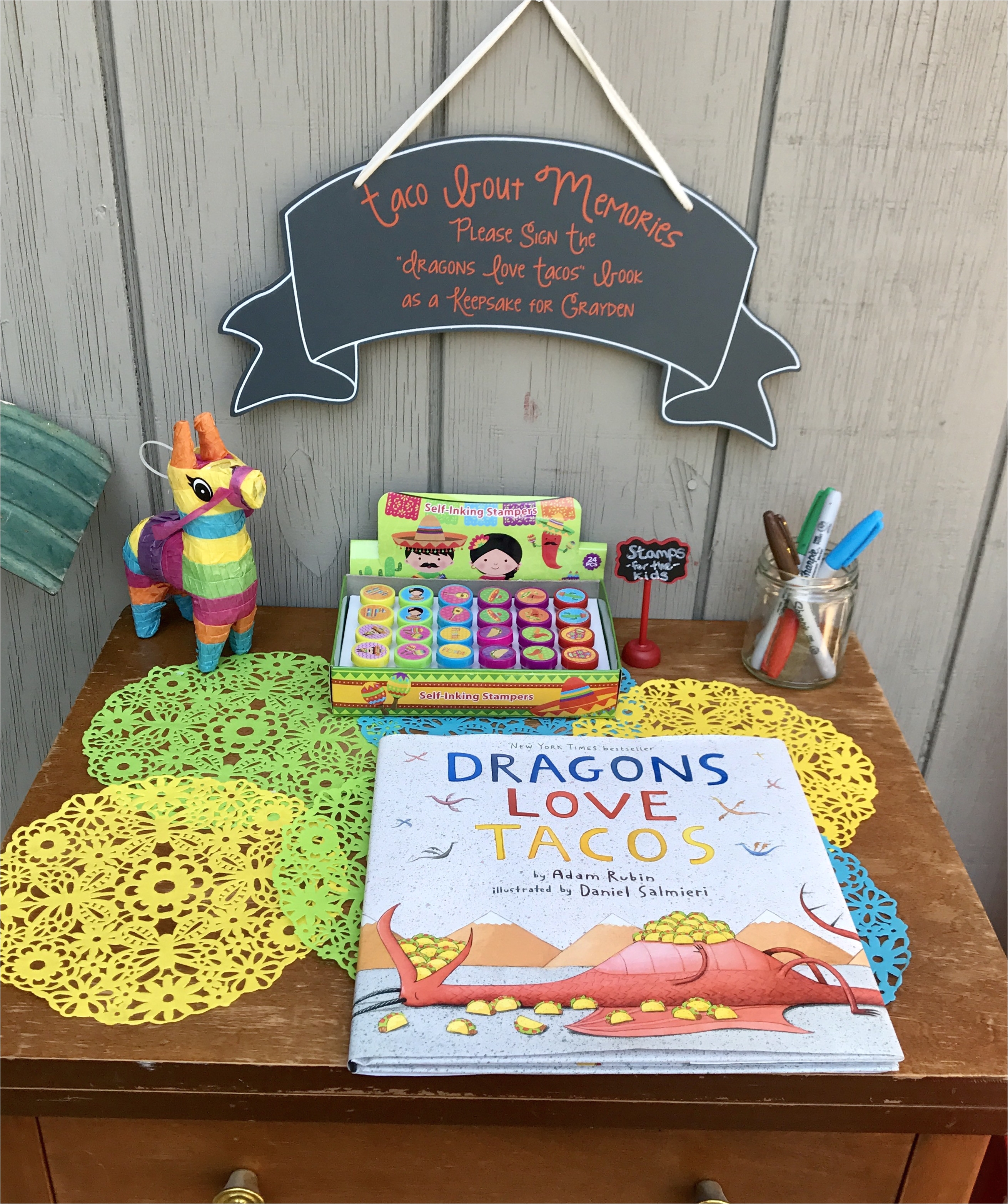 birthday idea elegant taco bout memories quot first birthday taco party decor with