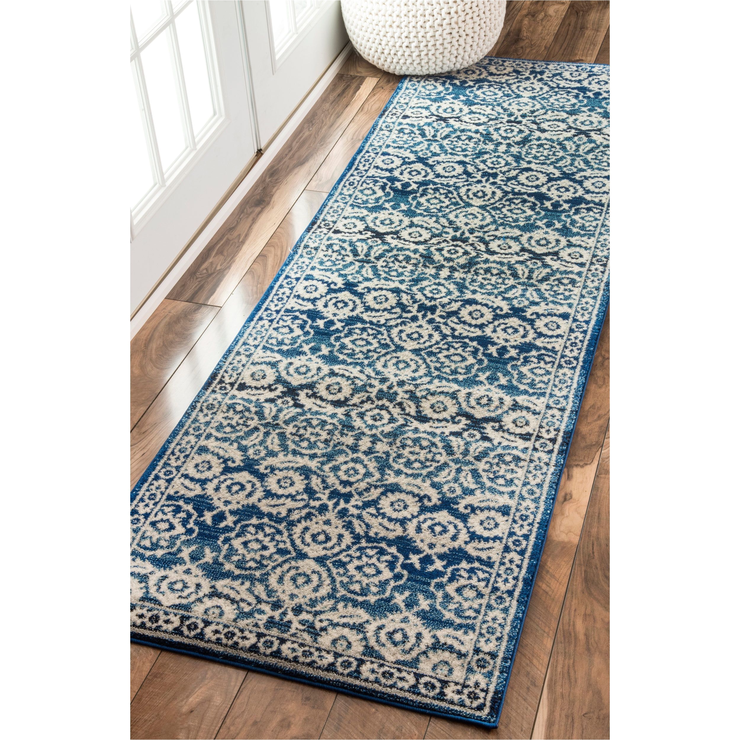 nuloom traditional persian vintage dark blue runner rug 2 8 x 8