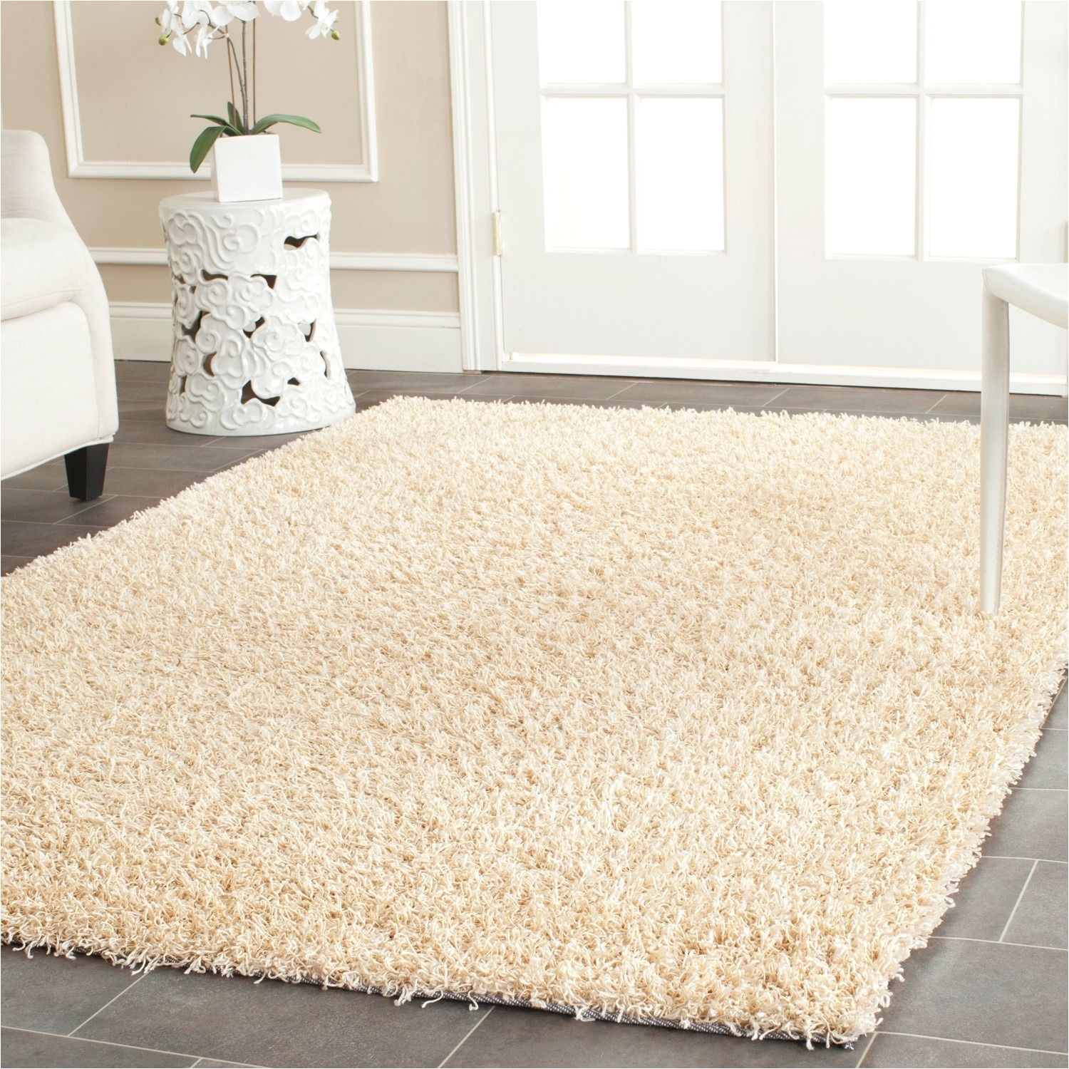 safavieh handmade monterey shag cream polyester area rug 4 x 6 sg851c 4 ivory size 4 x 6