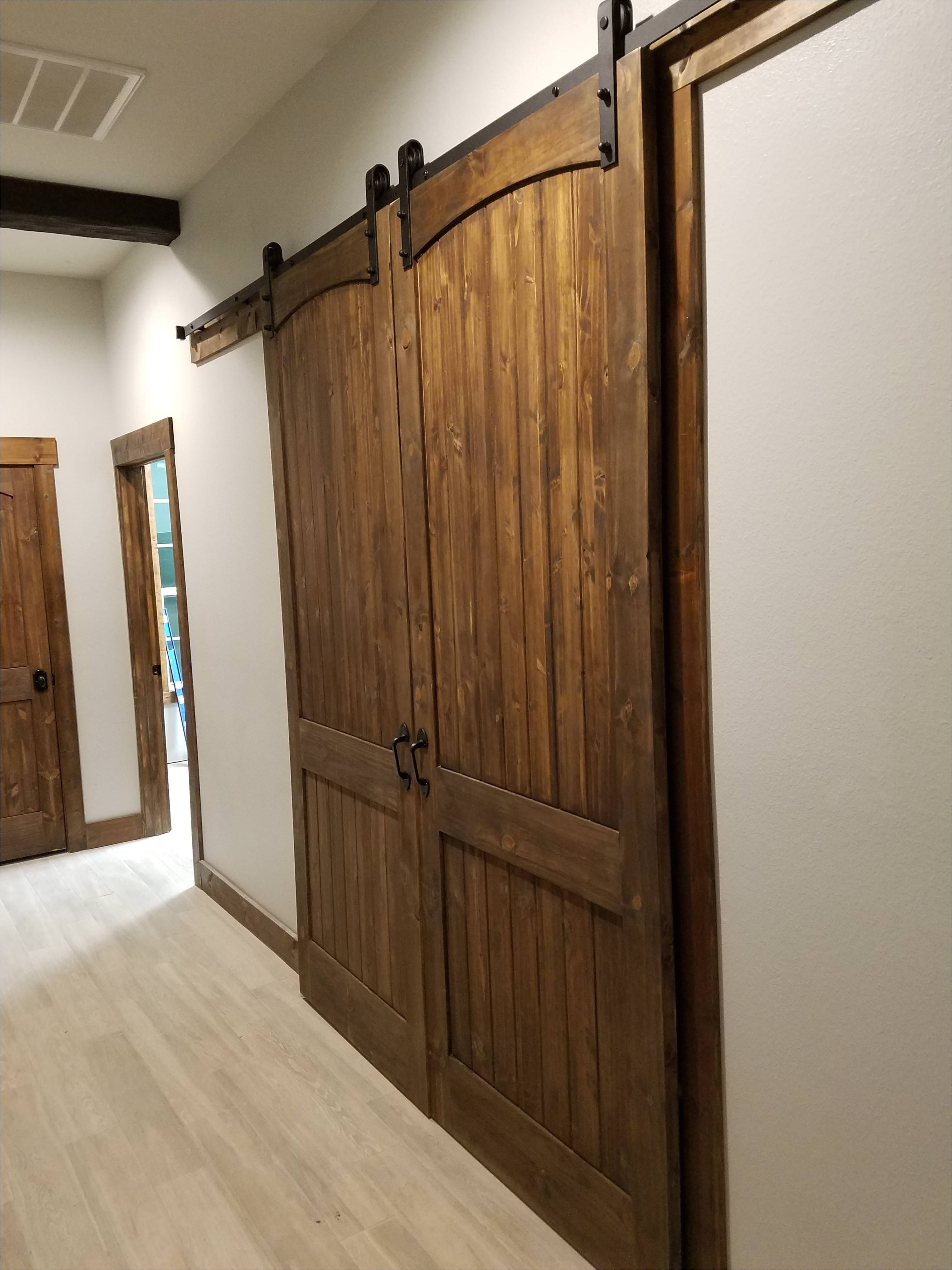 installed a 8ft double sliding barn door on my media room entrance quickcrafter