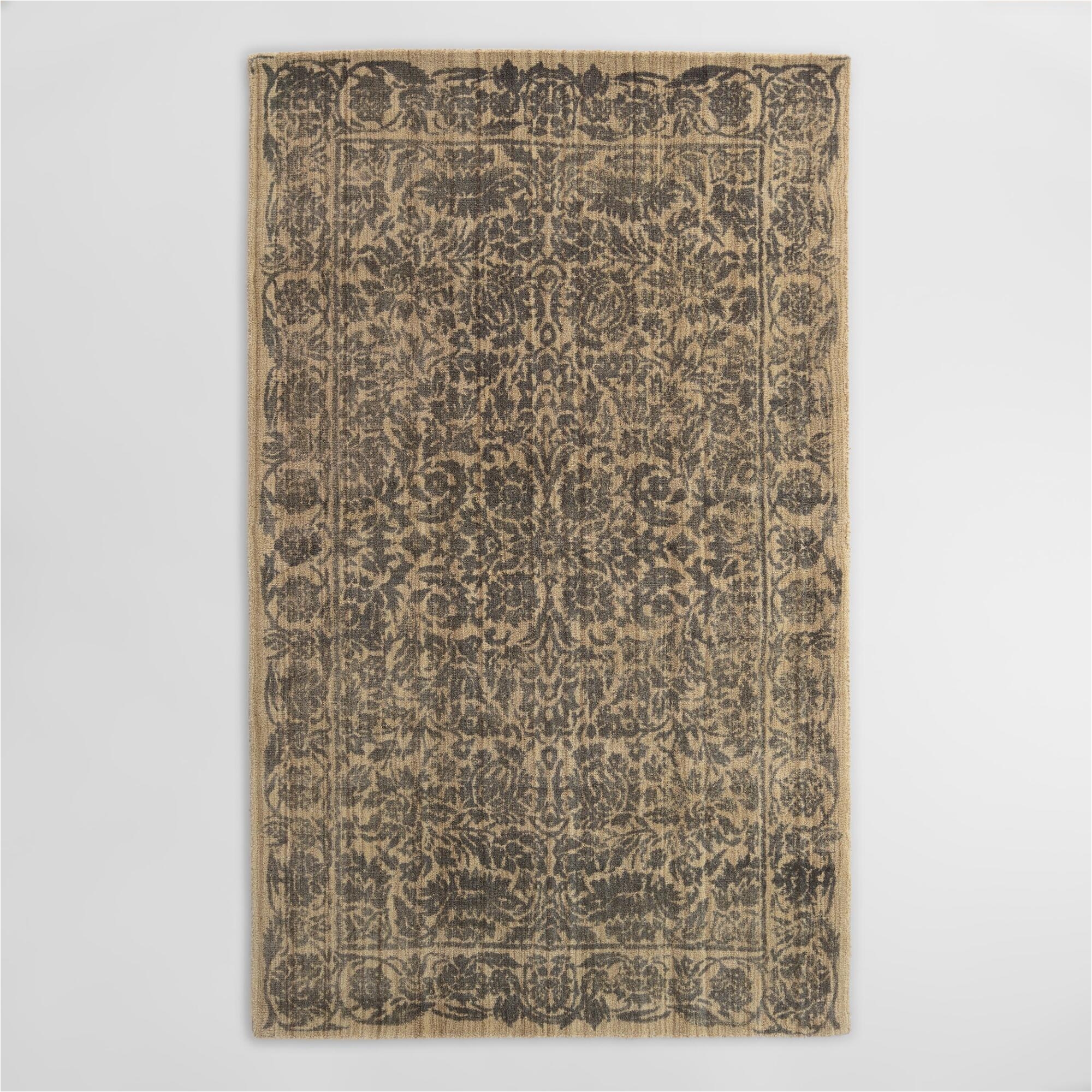gray floral tufted wool sapphire area rug