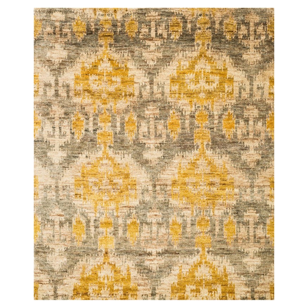 marigold global bazaar golden grey tribal jute rug 5 6x8 6