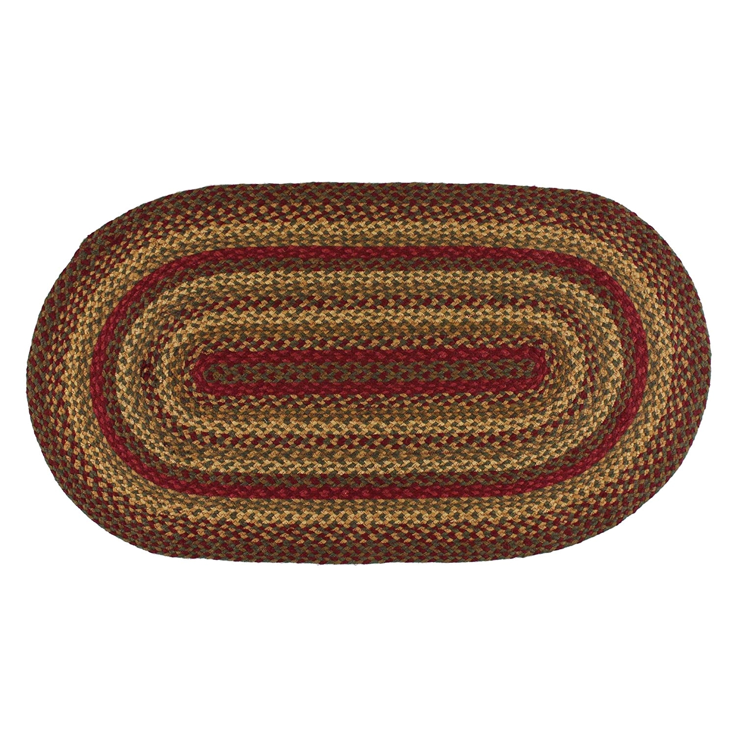 amazon com ihf rugs cinnamon oval braided rug 20 x30 kitchen dining
