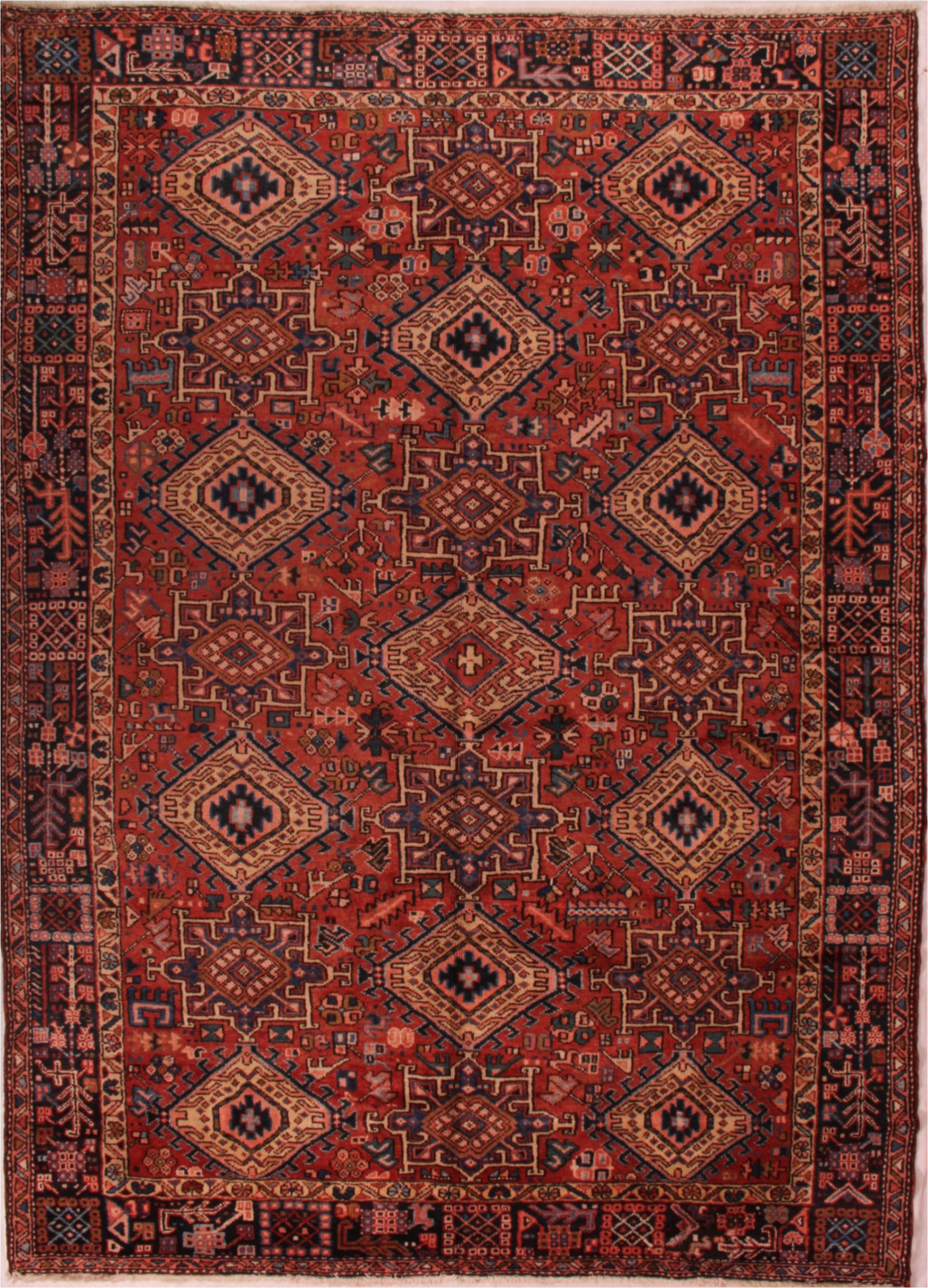 persian gharadjeh wool red area rug 16769 jpg