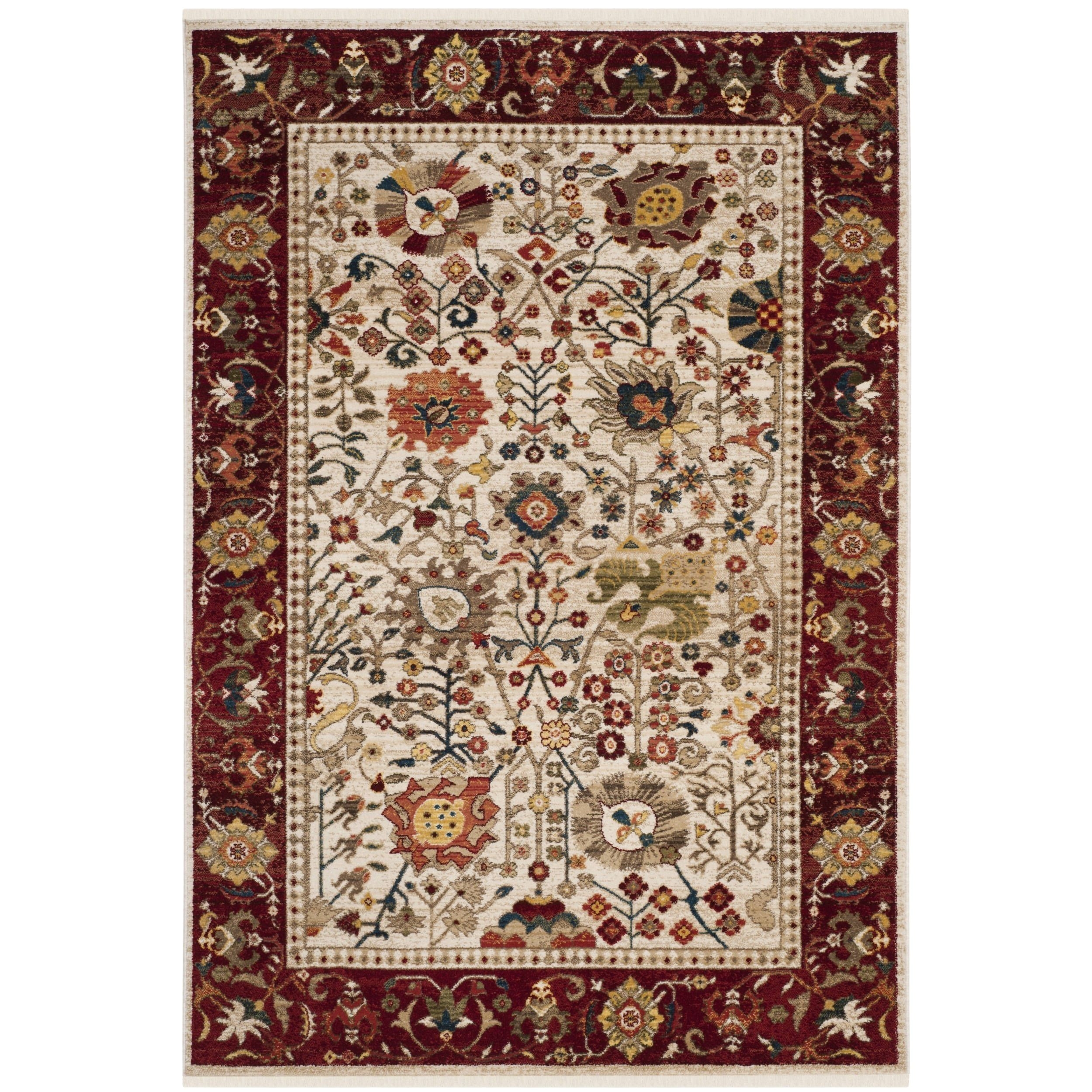 safavieh kashan ivory red rug 9 x 12 ksn303d 9 size 9 x 12 polypropylene oriental