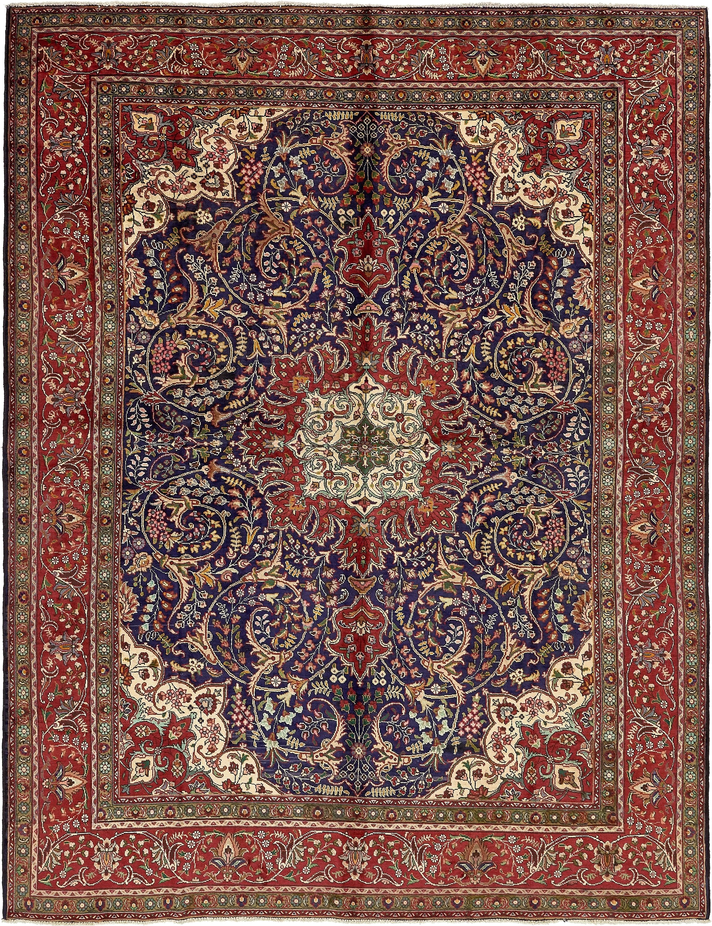navy blue 9 9 x 12 10 tabriz persian rug persian rugs