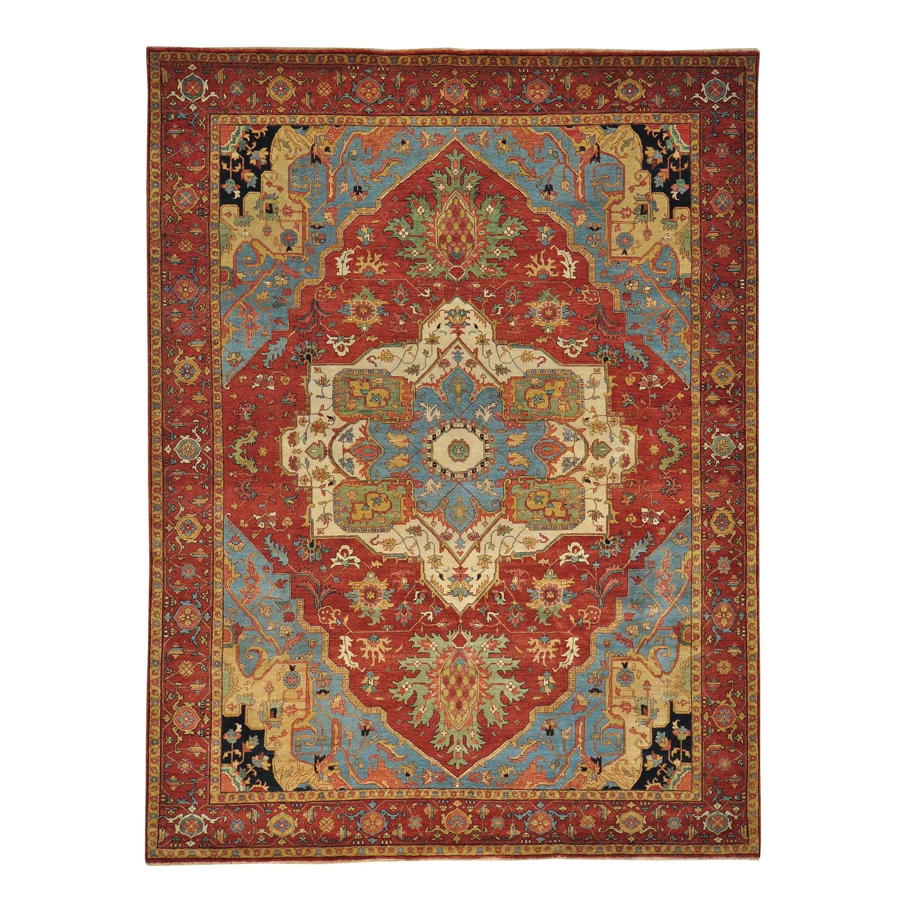 shop rust red fine serapi heriz hand knotted oriental wool area rug 9 x 12 free shipping today overstock com 9820180