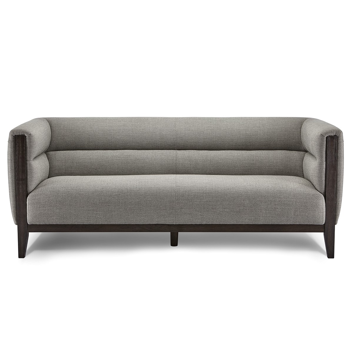 the savoy sofa is a classic modern design that showcases both horizontal and vertical lines