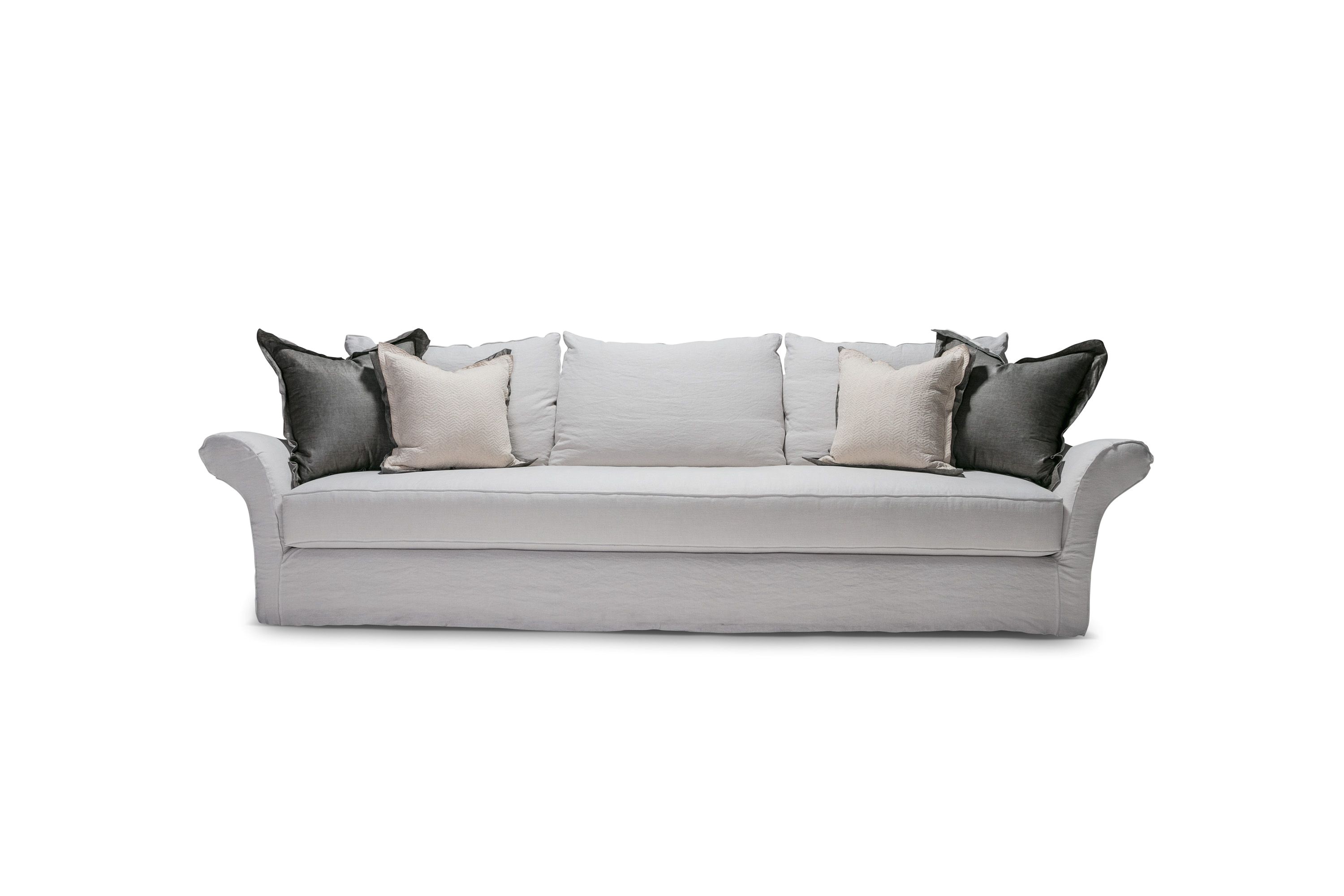 valentina xxl sofa in stonewash linen by verellen