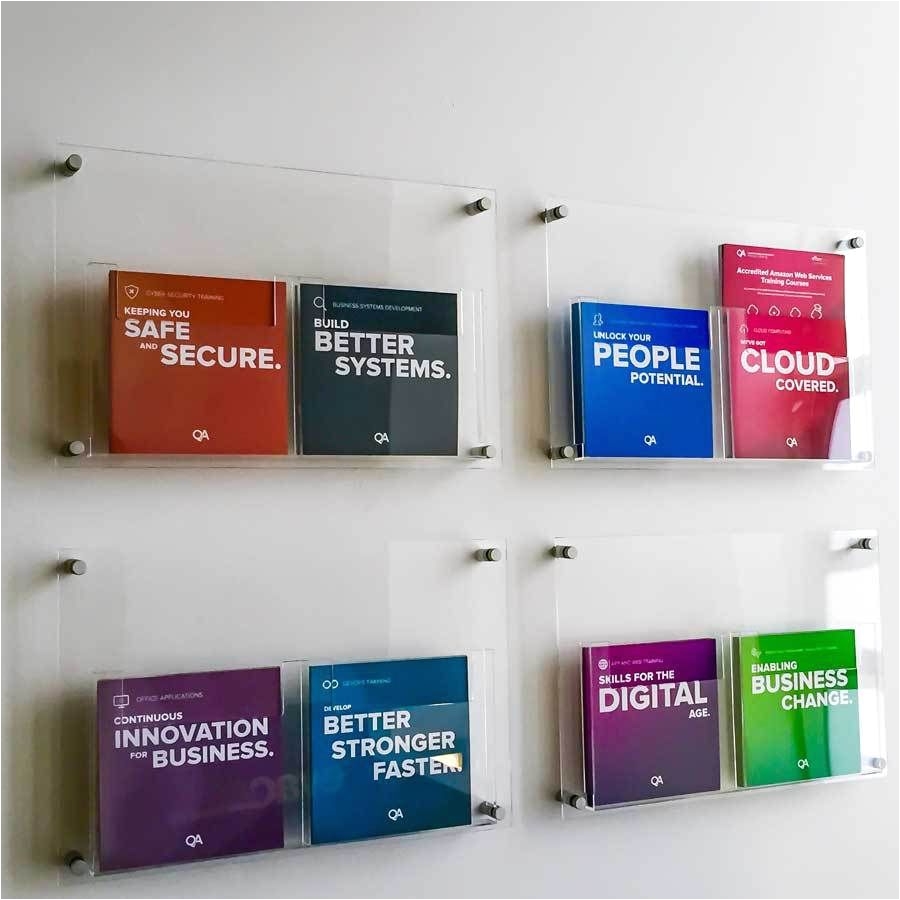 wall mounted brochure displays a4