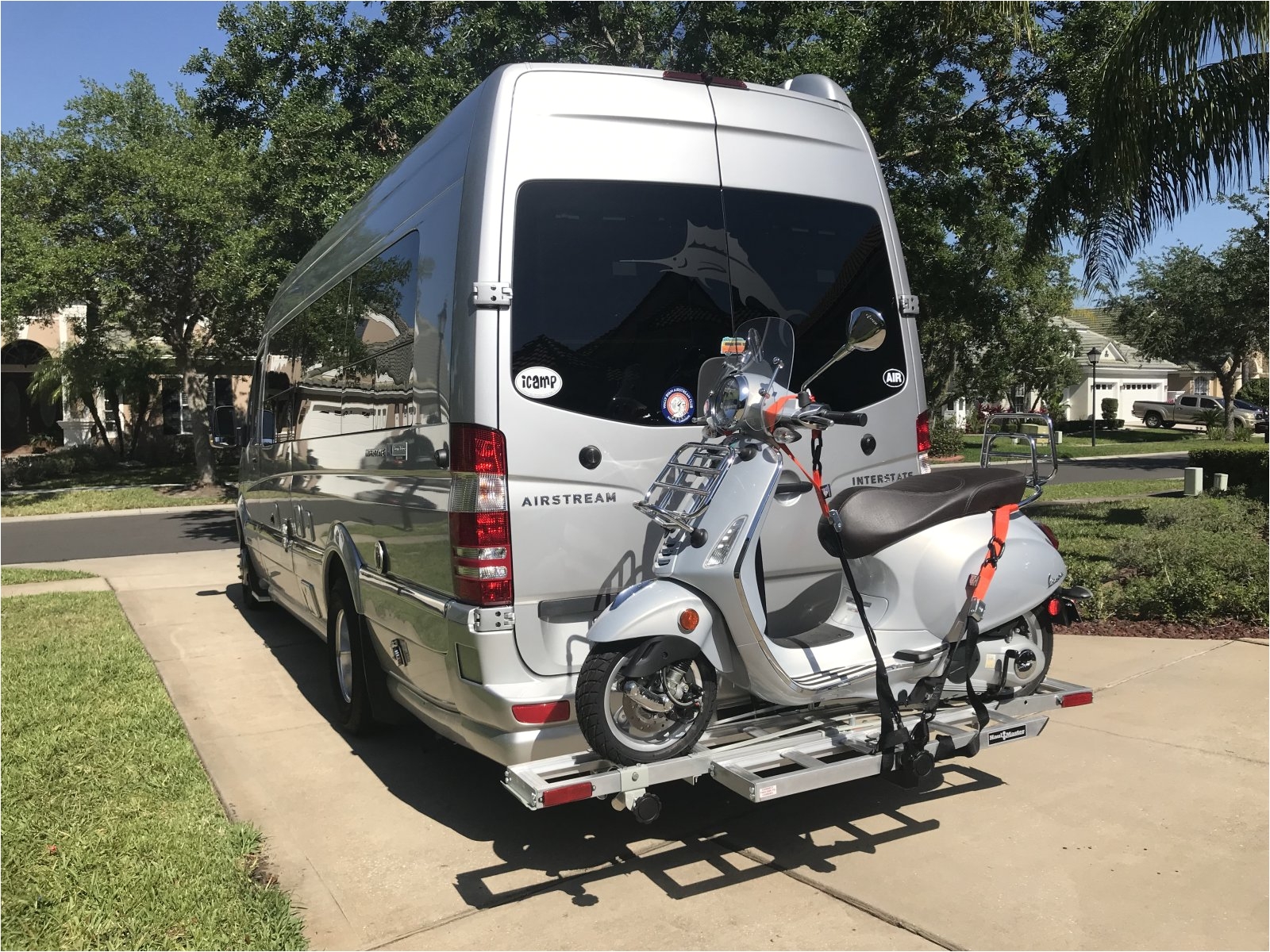 i thought that your bike rack could be installed on the rakattach i plan to use it with our vespa carrier