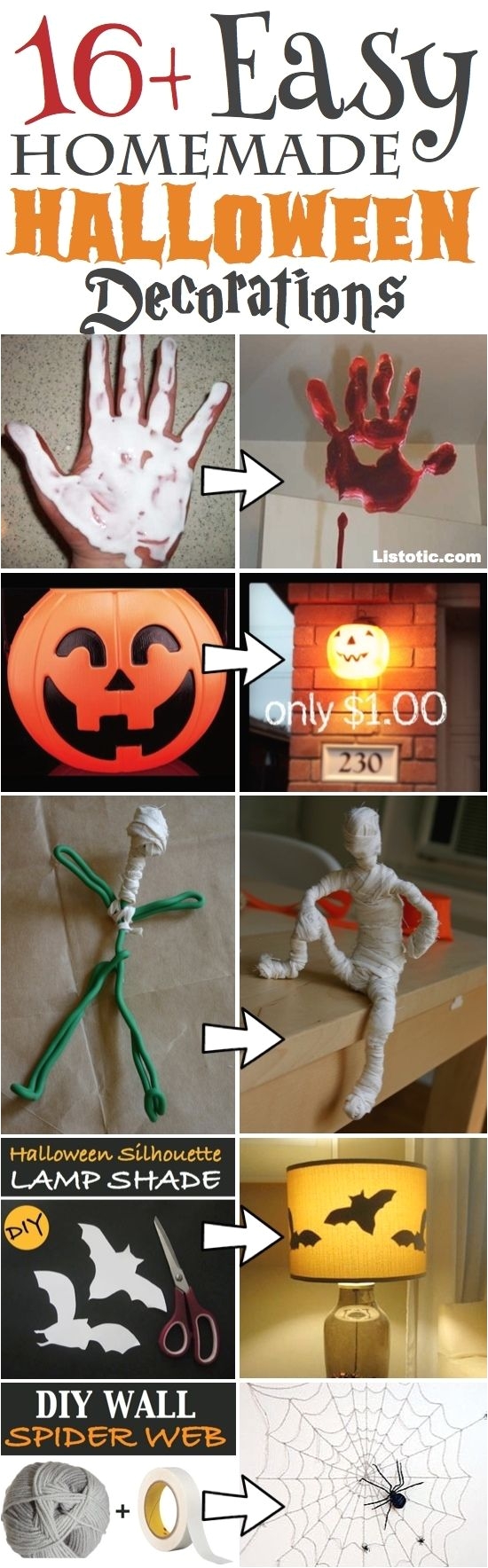 16 easy but awesome homemade halloween decorations with photo tutorials