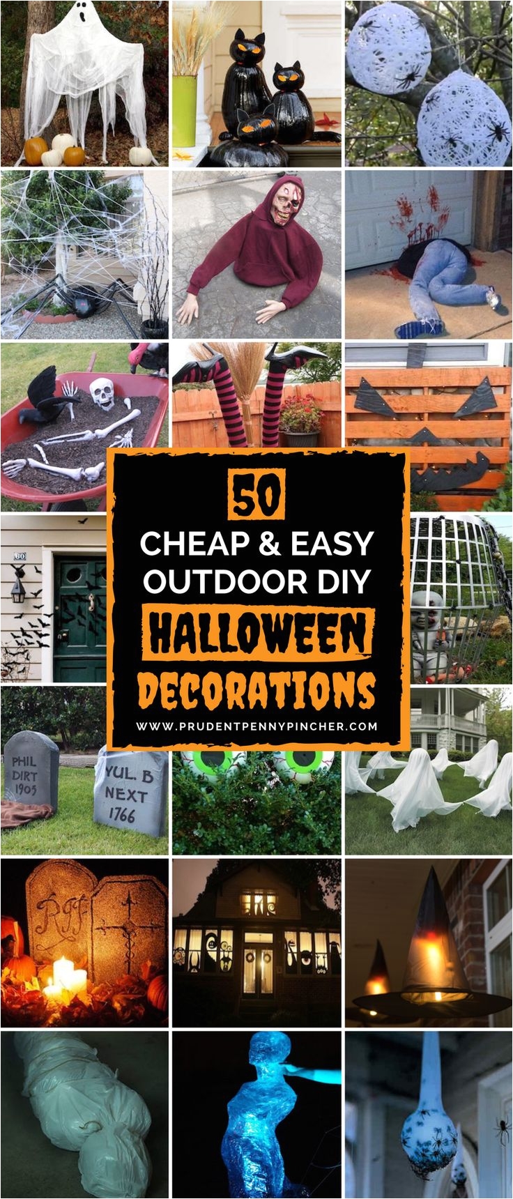 50 cheap and easy outdoor halloween decor diy ideas