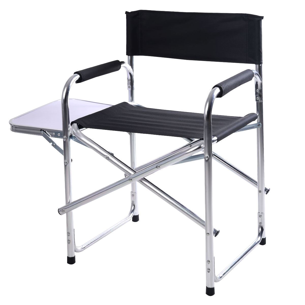 picture of camping aluminum folding chair with side table