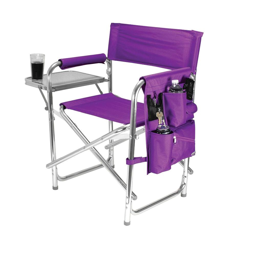 Aluminum Camping Chairs Picnic Time Purple Sports Portable Folding Patio Chair 809 00 101