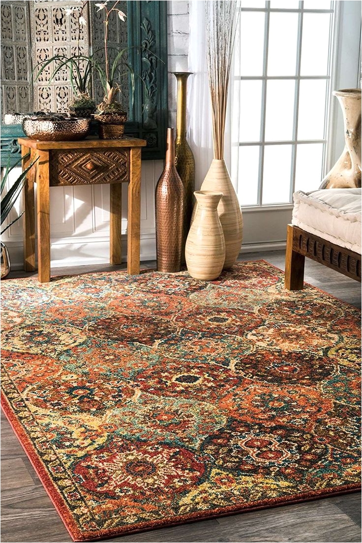 amazon com traditional fancy oriental ogee trellis rug 9 feet by 12 feet
