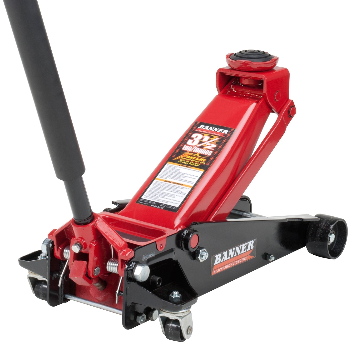 amazon com blackhawk b6350 black red fast lift service jack 3 5 ton capacity automotive