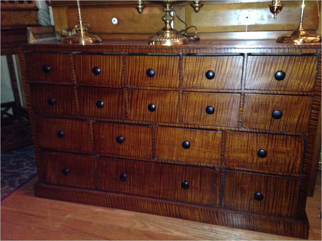 tiger maple apothecary cabinet chest circa 1825