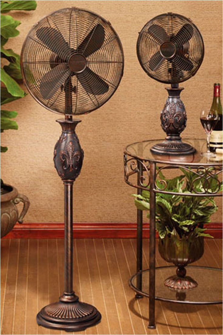this is utterly fan tastic our 16 fleur de lis copper deco floor standing fan does more than just provide you with a gentle breeze it makes a great