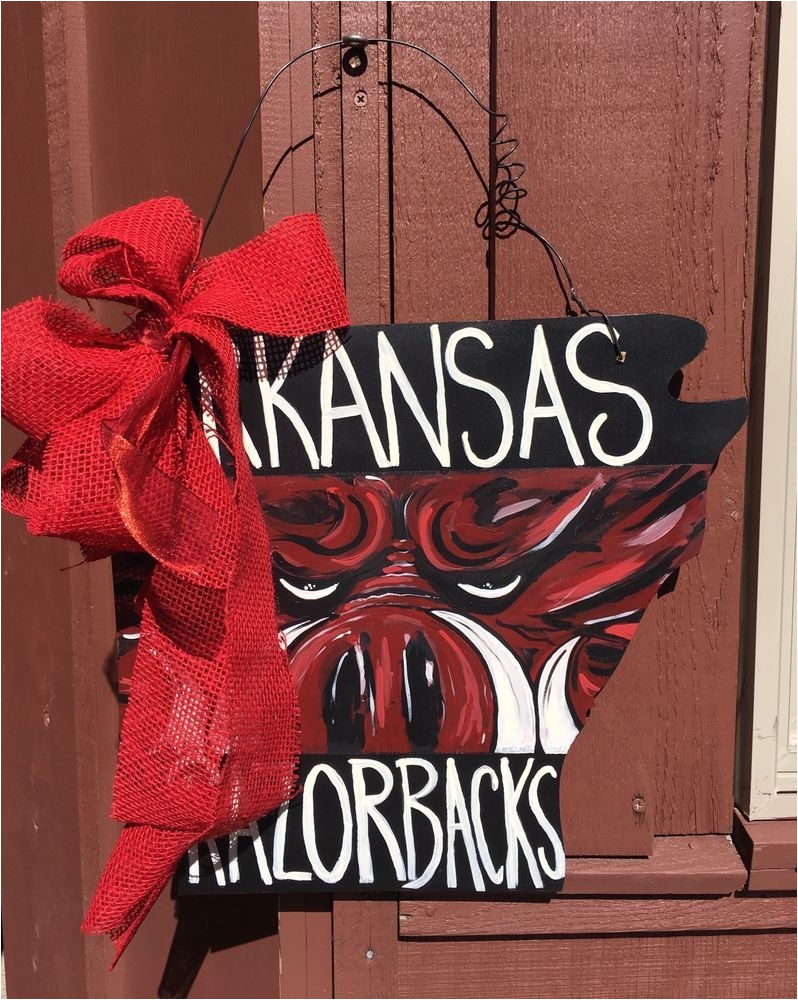 details about arkansas razorback hanging new signed licensed