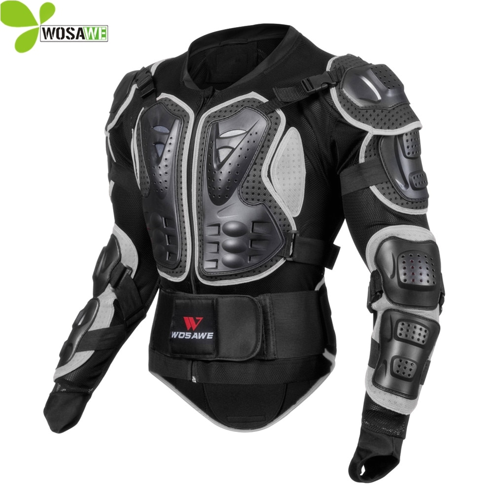 wosawe professional skiing jackets men back support body armor clothing brace motocross motorcycle cycling protective gear