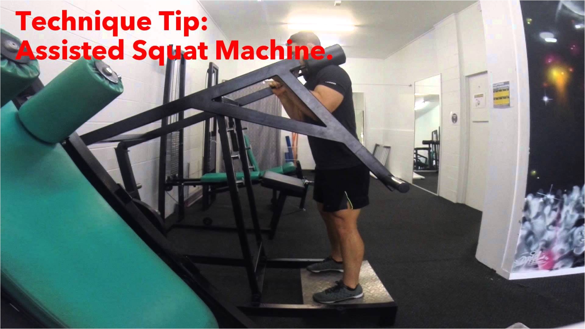 Assisted Squat Rack Technique Tip assisted Squat Machine Youtube