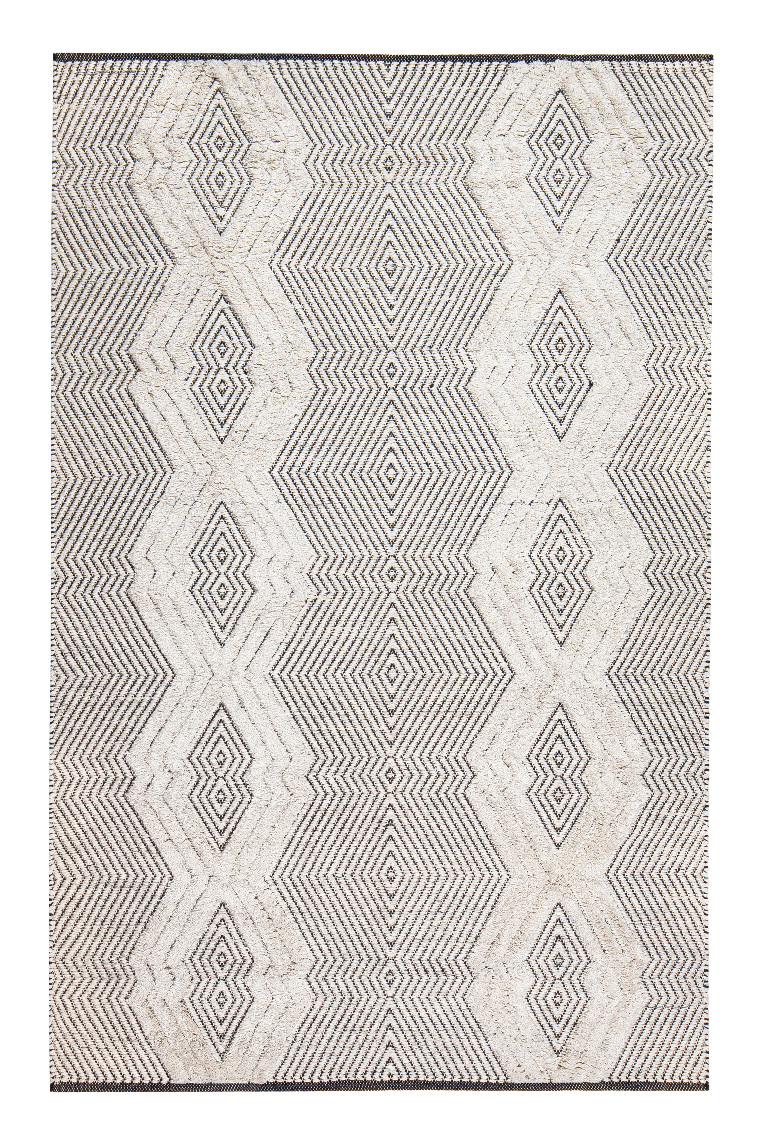 gracie oaks tufted tribal hand woven black white area rug reviews wayfair