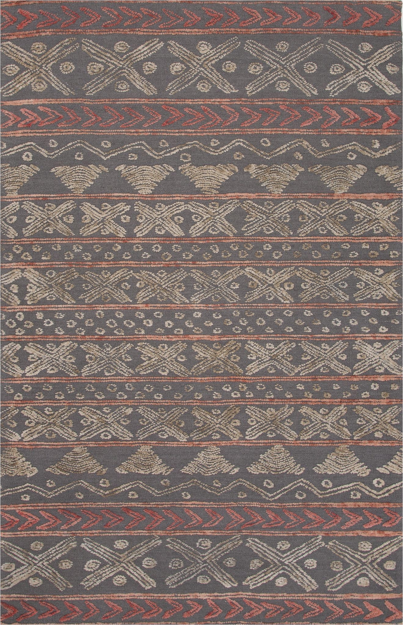 jaipur rugs modern tribal pattern gray wool area rug sti03 rectangle